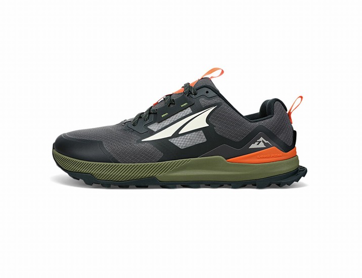 Black / Grey / Orange / Green Altra Lone Peak 7 Men's Trail Running Shoes | 2907-YAJBR