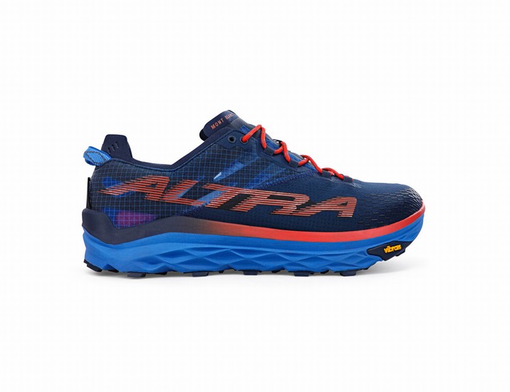 Blue / Red Altra Mont Blanc Men's Trail Running Shoes | 8156-ZJEWS