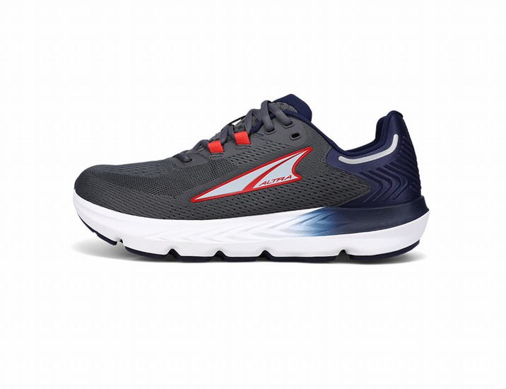 Dark Grey / Red / Navy Altra Provision 7 Men's Road Running Shoes | 1280-WIQOU