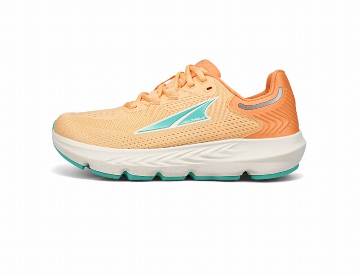 Green / Orange Altra Provision 7 Women's Road Running Shoes | 6784-WLSIU