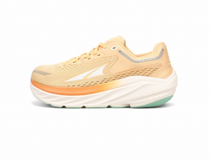 Green / Orange Altra Via Olympus Women's Road Running Shoes | 9650-RVYXG