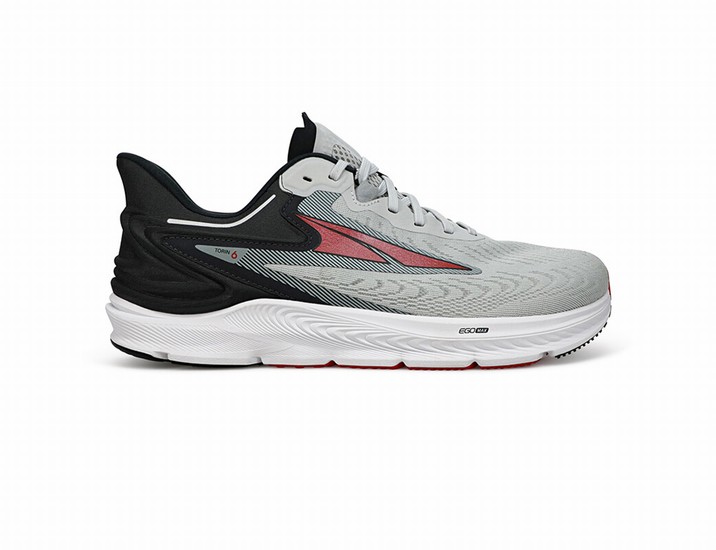 Grey / Red / Black Altra Torin 6 Men's Road Running Shoes | 9724-TDCJA