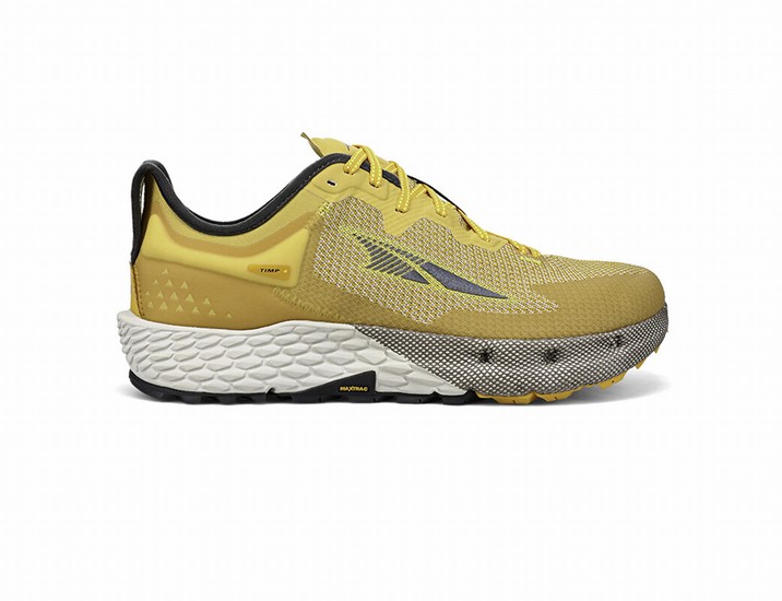 Grey / Yellow Altra Timp 4 Men's Trail Running Shoes | 5012-CFIWU