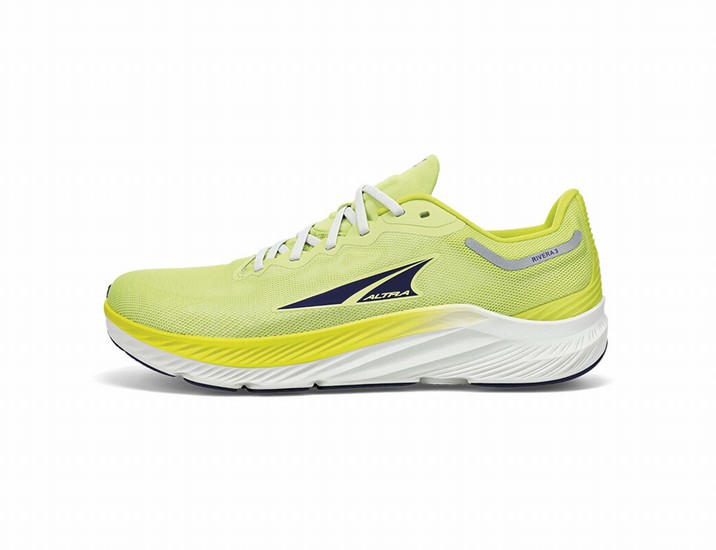 Light Green / White Altra Rivera 3 Men's Road Running Shoes | 2391-HTYQX