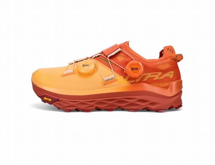 Orange Altra Mont Blanc Boa Women's Trail Running Shoes | 1720-TIGWP