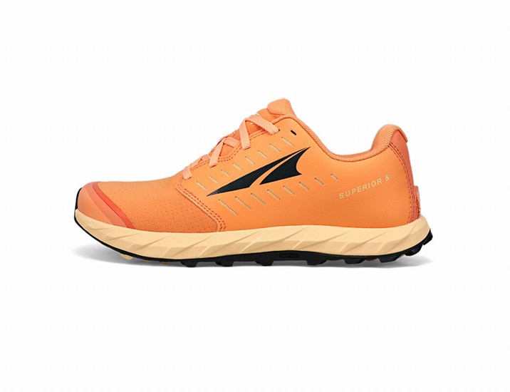 Orange / Black Altra Superior 5 Women's Trail Running Shoes | 3267-SEBKR