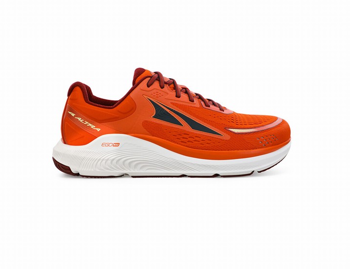 Orange / White Altra Paradigm 6 Men's Road Running Shoes | 5698-SMLBZ