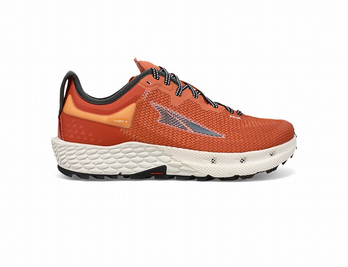 Orange / White Altra Timp 4 Women's Trail Running Shoes | 8521-RWOZM