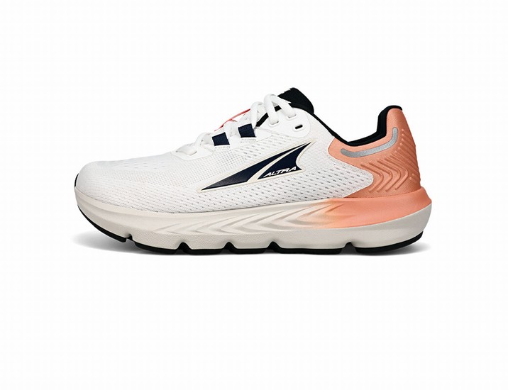 White / Black / Orange Altra Provision 7 Women's Road Running Shoes | 1708-RLVNX