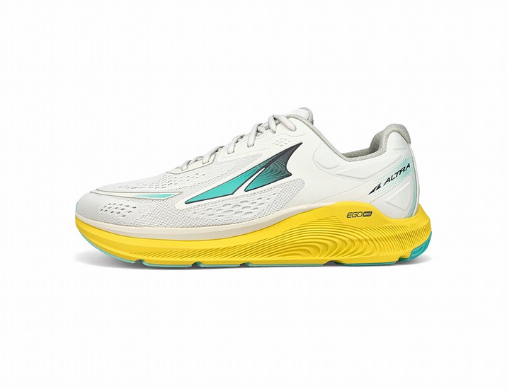 White / Blue / Yellow Altra Paradigm 6 Men's Road Running Shoes | 8531-CADYR