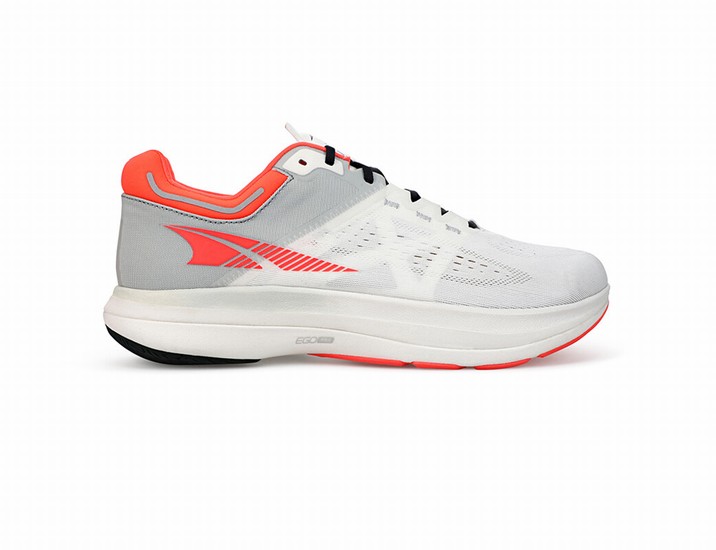 White / Coral Altra Vanish Tempo Men's Road Running Shoes | 0793-AOFUB