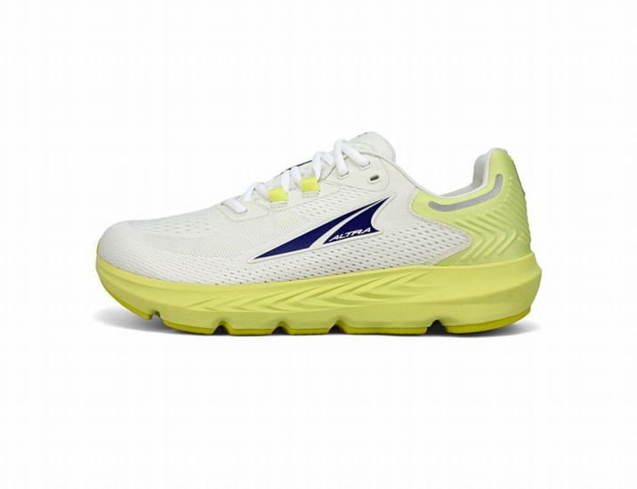 White / Green Altra Provision 7 Women's Road Running Shoes | 5274-WBCNU