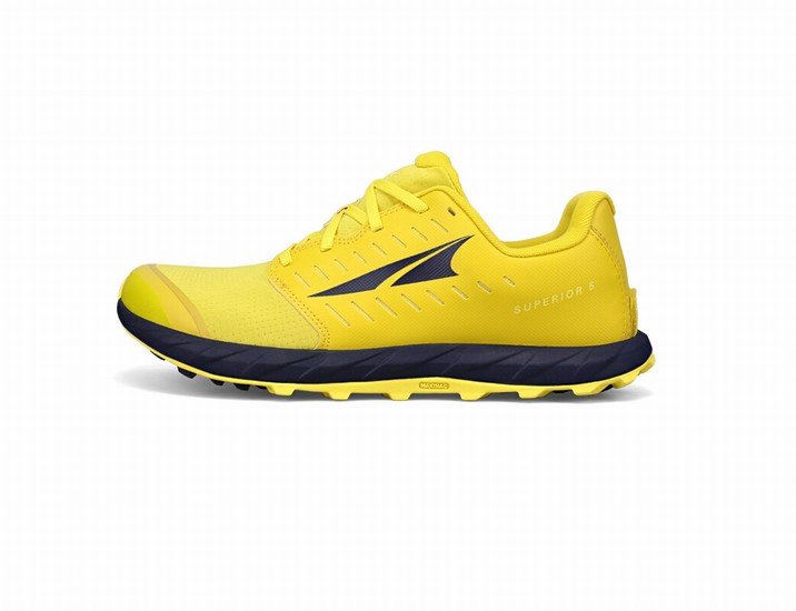 Yellow / Black Altra Superior 5 Men's Trail Running Shoes | 1267-QTIMU