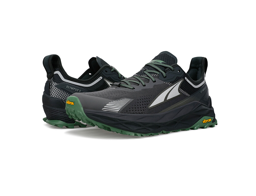 Black / Grey Altra Olympus 5 Men's Trail Running Shoes | 3471-HVBDA