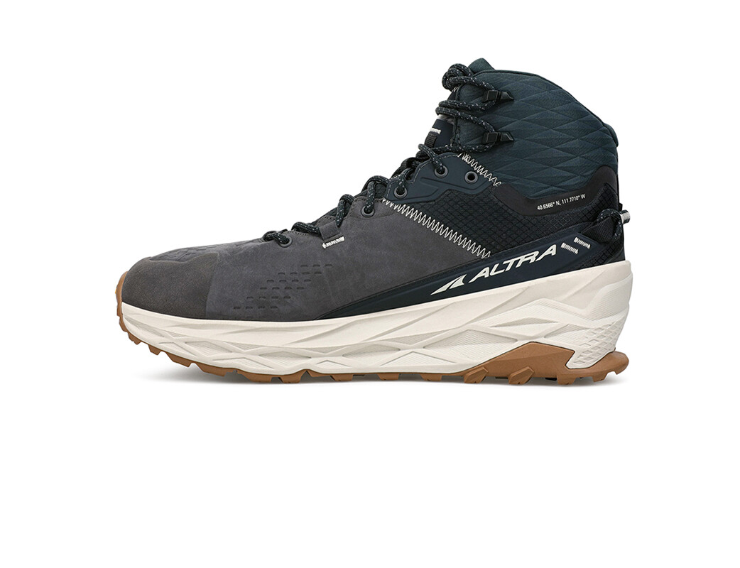 Black / Grey Altra Olympus 5 Mid GTX Men's Hiking Shoes | 3061-DYWIB