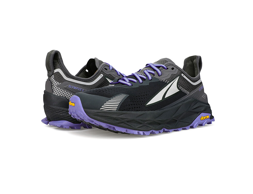 Black / Grey / Purple Altra Olympus 5 Women's Trail Running Shoes | 2803-JFYDR