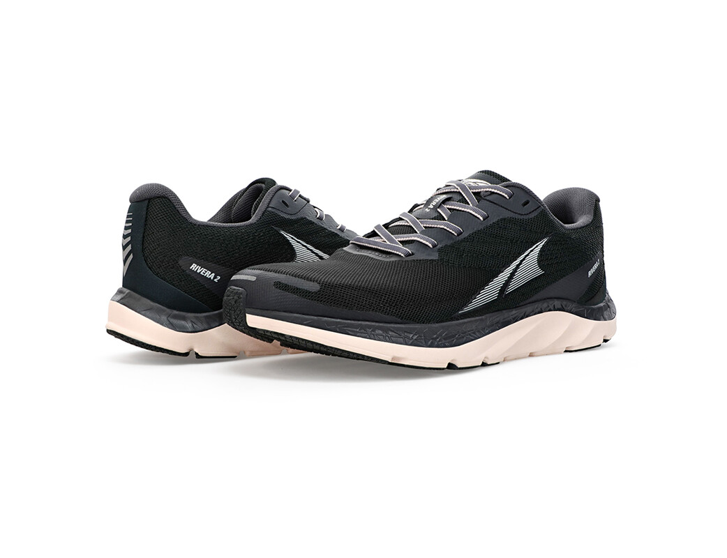 Black / Pink Altra Rivera 2 Women's Road Running Shoes | 9528-UOHTC