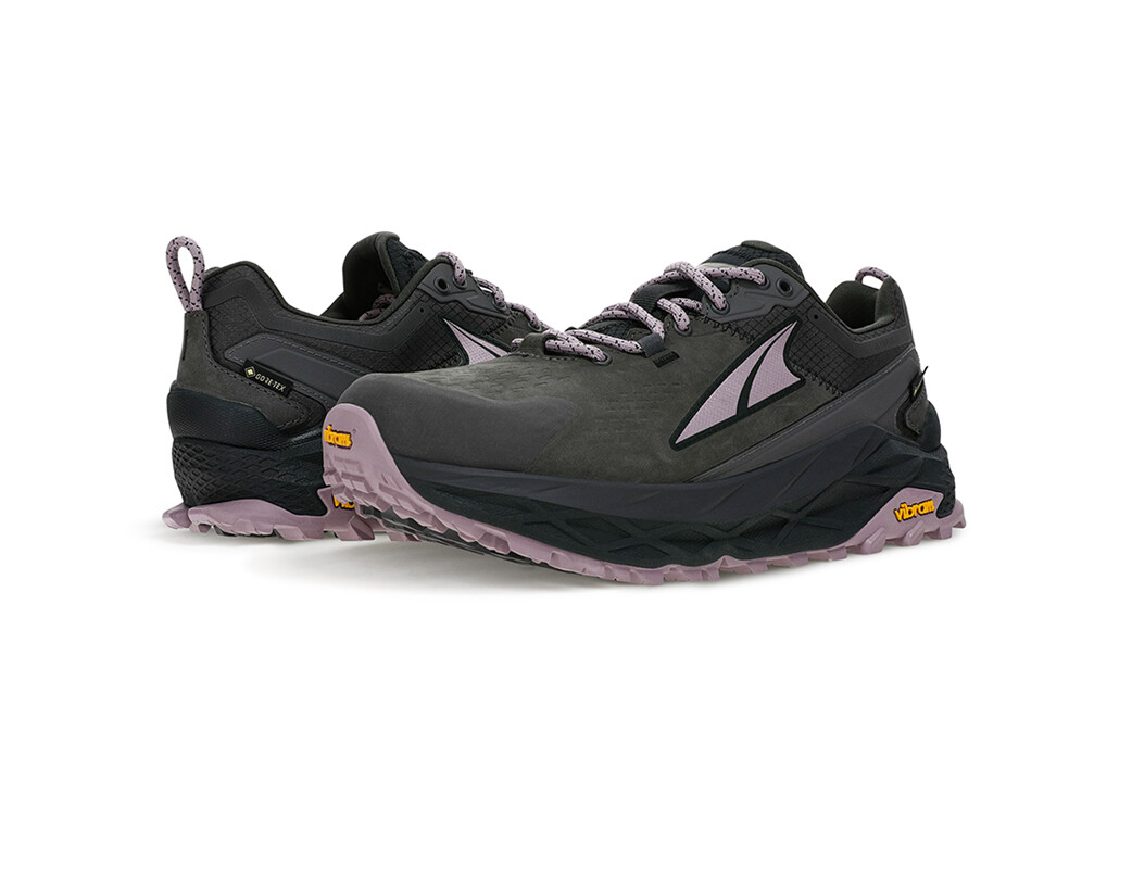 Black / Purple Altra Olympus Low GTX Women's Hiking Shoes | 5624-OTKDM