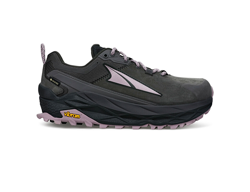 Black / Purple Altra Olympus Low GTX Women\'s Hiking Shoes | 5624-OTKDM