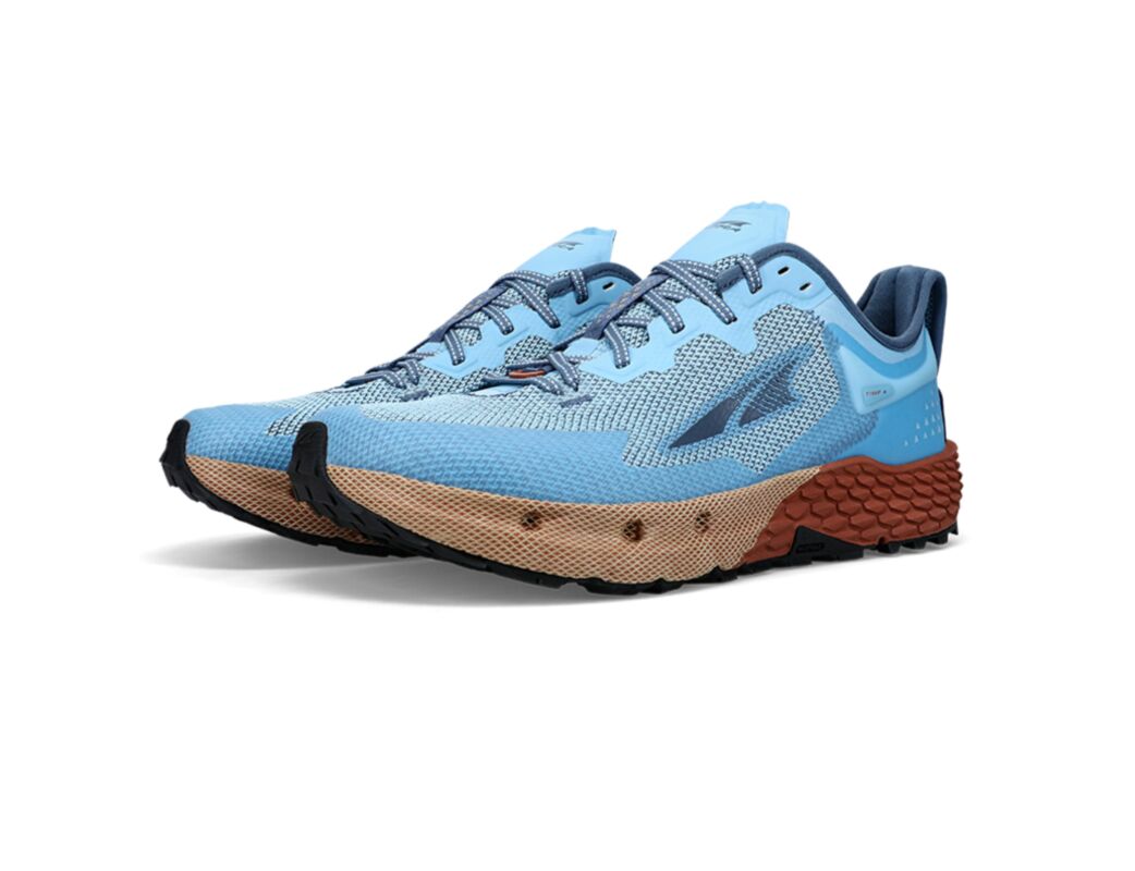 Blue / Brown Altra Timp 4 Men's Trail Running Shoes | 2639-KUEZR