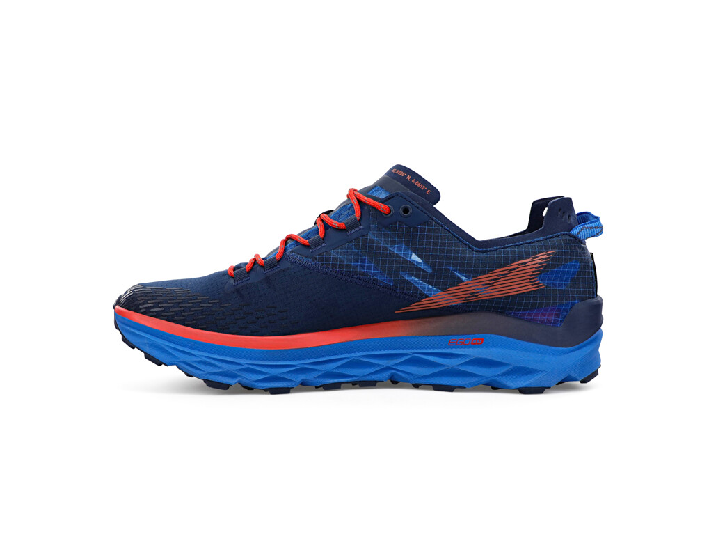 Blue / Red Altra Mont Blanc Men's Trail Running Shoes | 8156-ZJEWS