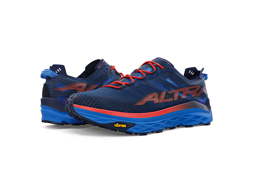 Blue / Red Altra Mont Blanc Men's Trail Running Shoes | 8156-ZJEWS