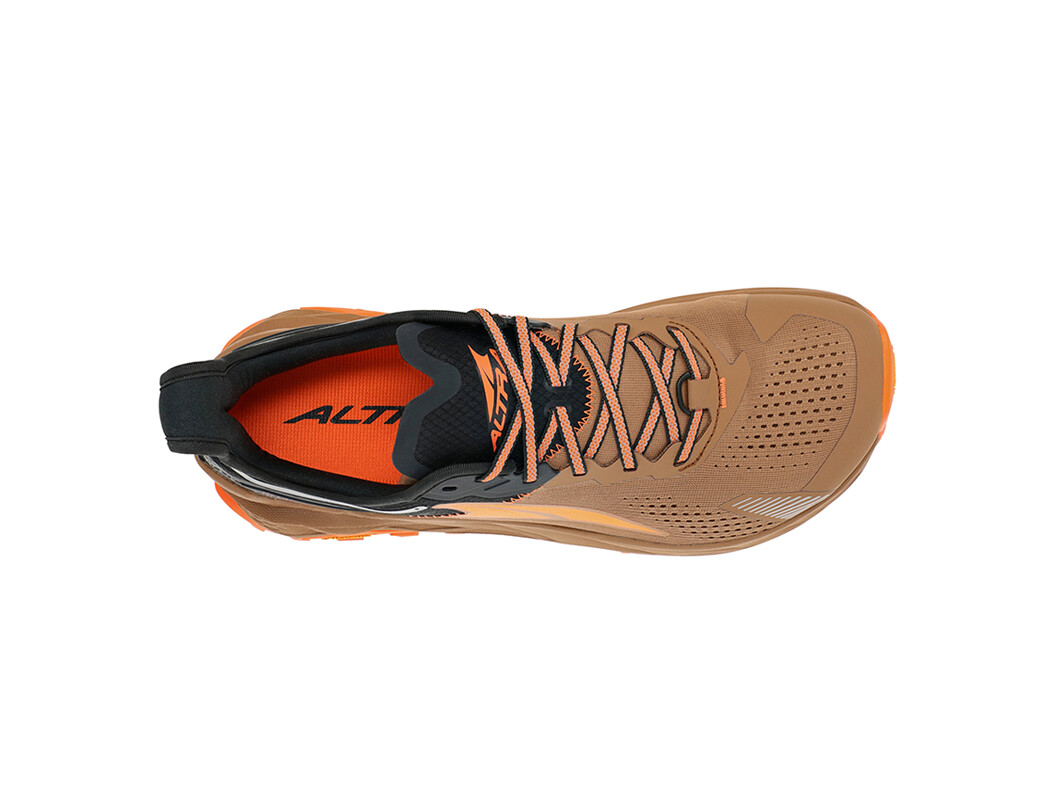 Brown / Black Altra Olympus 5 Men's Trail Running Shoes | 0654-MWABN