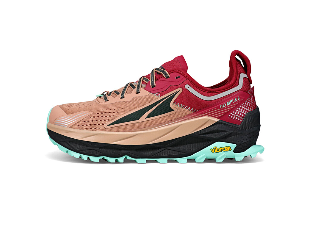 Brown / Red / Black Altra Olympus 5 Women\'s Trail Running Shoes | 0657-FCNVY