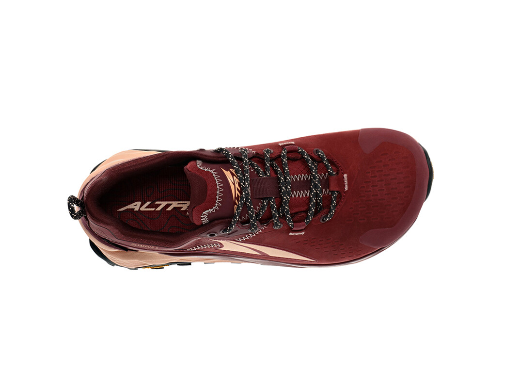 Burgundy Altra Olympus Low GTX Women's Hiking Shoes | 7208-LCNIU