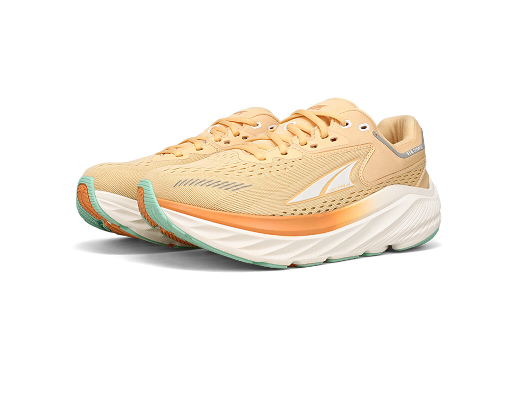 Green / Orange Altra Via Olympus Women's Road Running Shoes | 9650-RVYXG