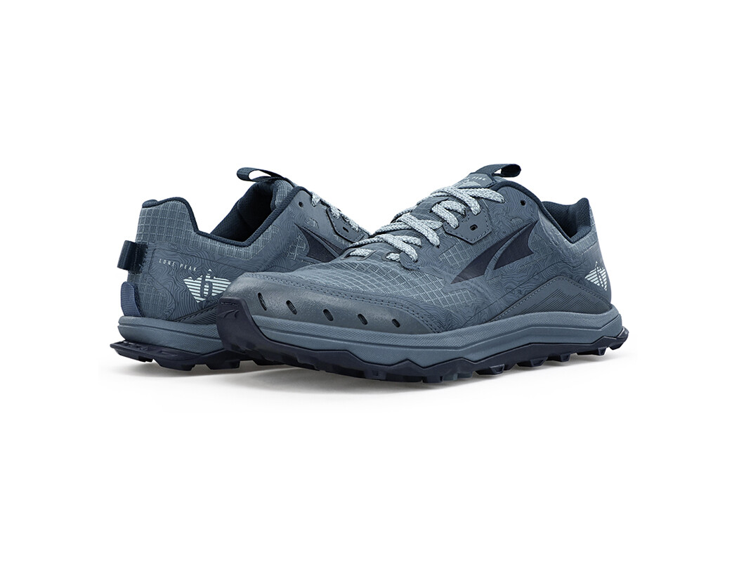 Grey / Light Blue Altra Lone Peak 6 Women's Trail Running Shoes | 4729-LBUJQ