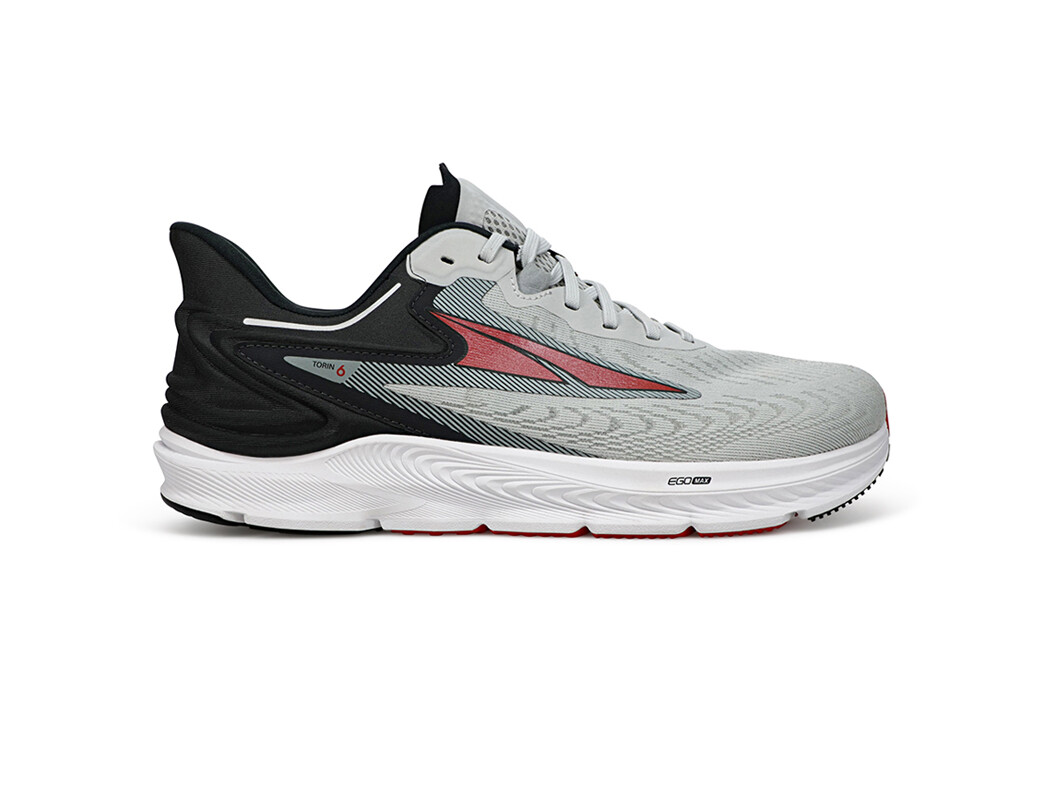 Grey / Red / Black Altra Torin 6 Wide Men\'s Road Running Shoes | 1528-ICFRG