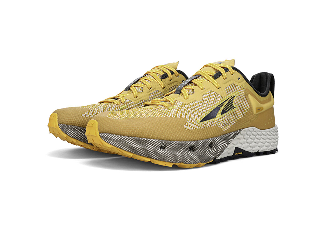 Grey / Yellow Altra Timp 4 Men's Trail Running Shoes | 5012-CFIWU