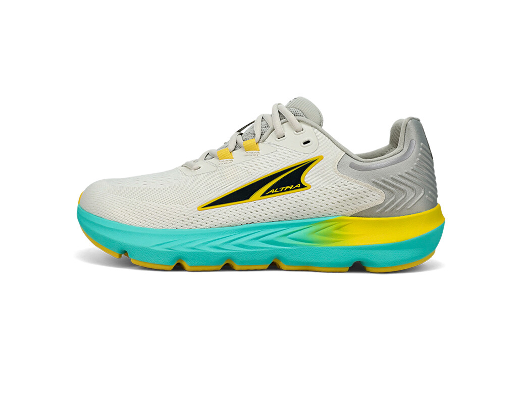 Grey / Yellow / Blue Altra Provision 7 Men\'s Road Running Shoes | 6087-JPZEY