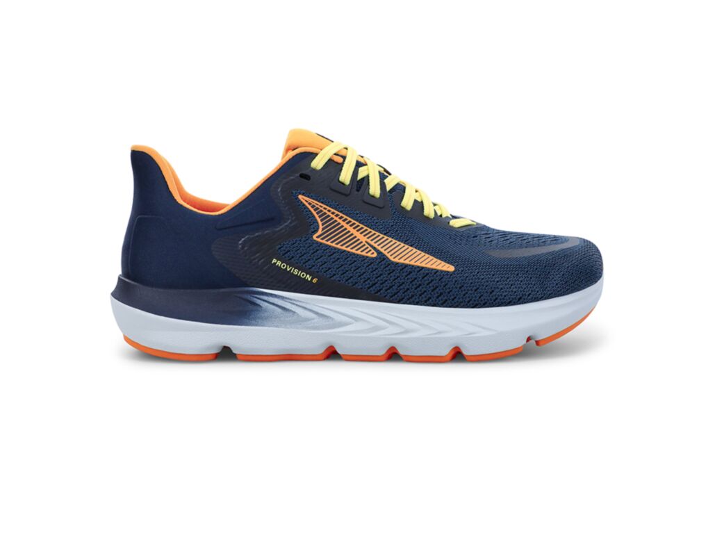 Navy / White / Orange Altra Provision 6 Men\'s Road Running Shoes | 1096-RDPSA