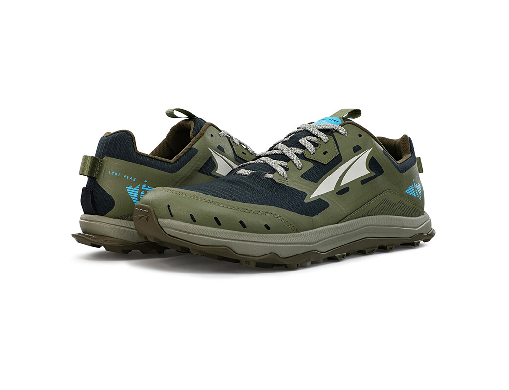 Olive / Black Altra Lone Peak 6 Men's Trail Running Shoes | 9286-KNEYH