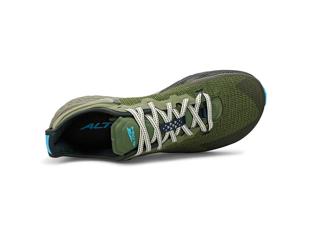 Olive / Blue Altra Timp 4 Men's Trail Running Shoes | 8391-OQAYE