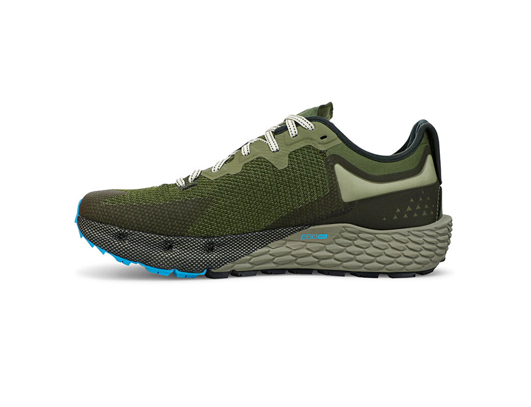 Olive / Blue Altra Timp 4 Men's Trail Running Shoes | 8391-OQAYE