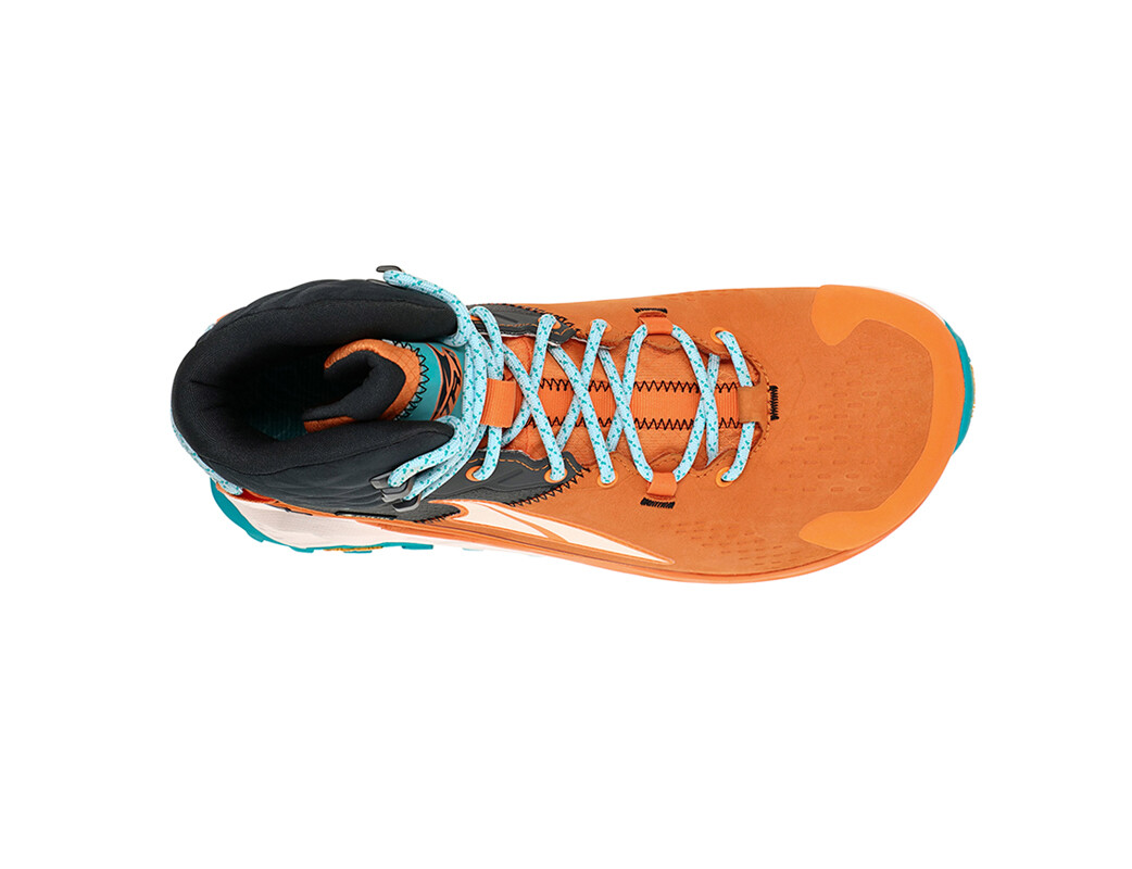 Orange / Black / White / Blue Altra Olympus 5 Mid GTX Women's Hiking Shoes | 7369-YRFAO