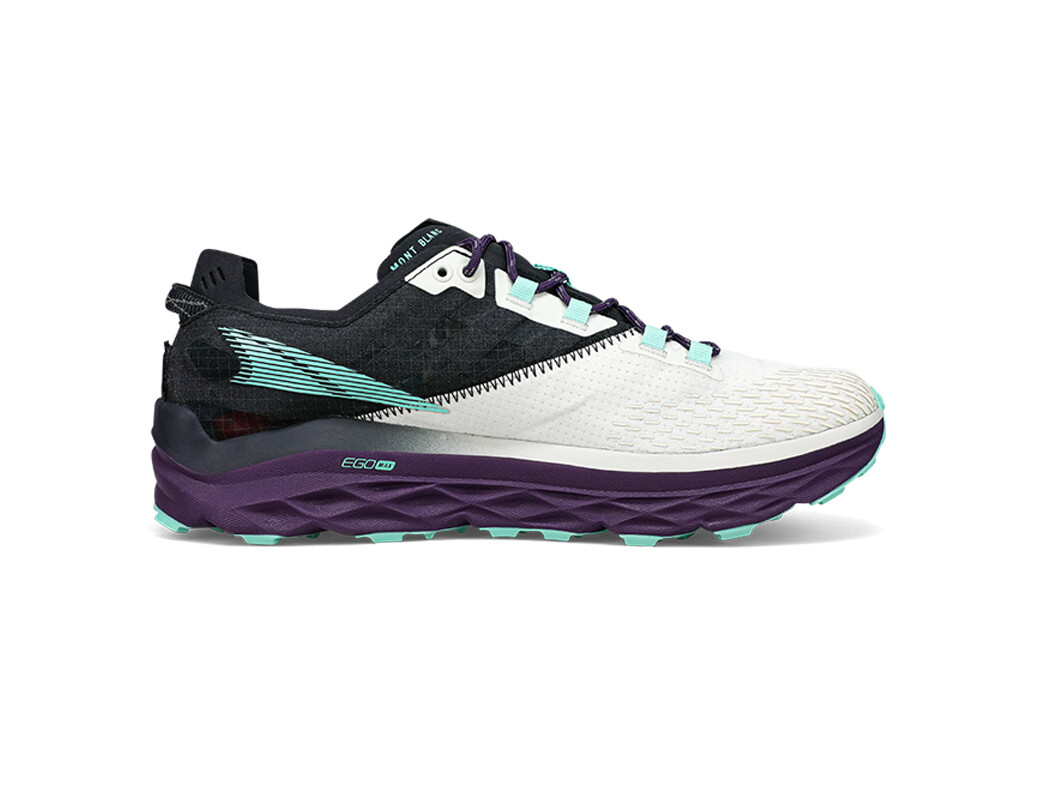 White / Black / Green Altra Mont Blanc Women's Trail Running Shoes | 0472-ORBAM