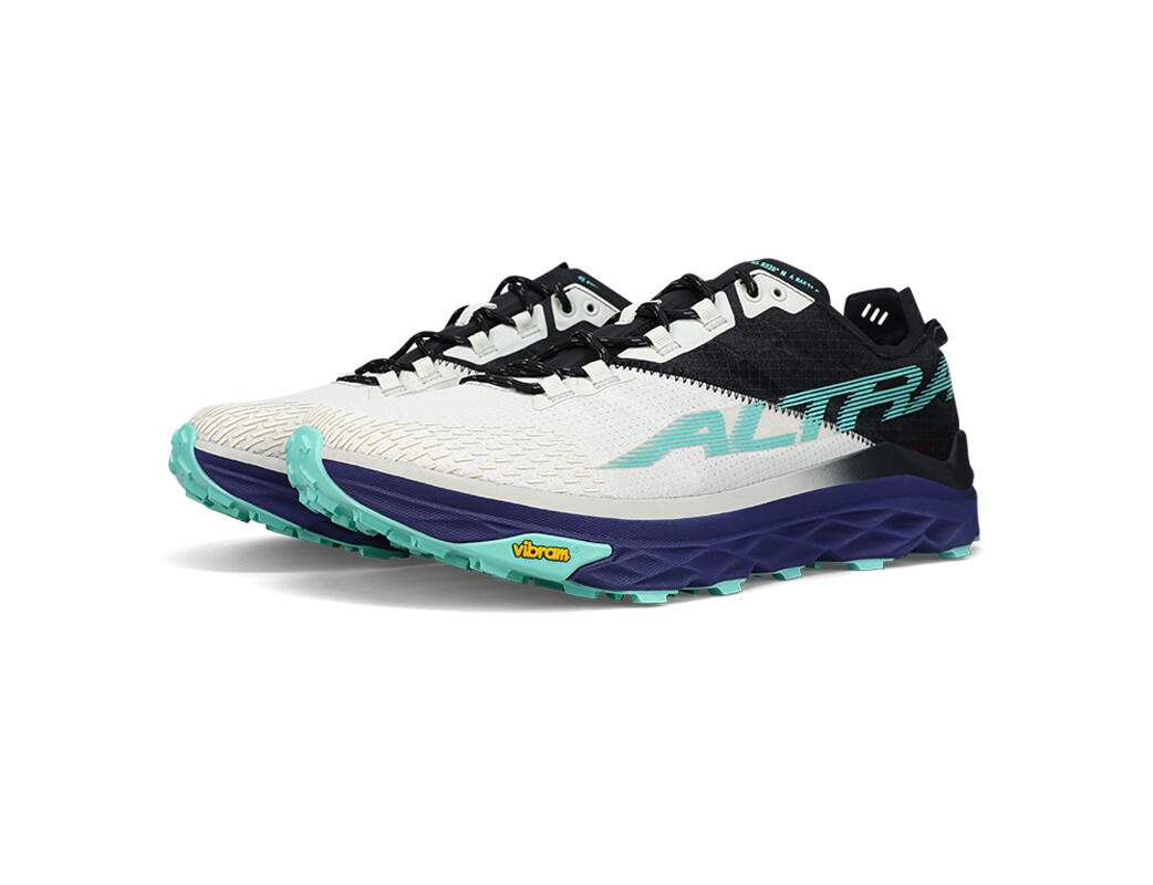 White / Black / Green / Blue Altra Mont Blanc Men's Trail Running Shoes | 6507-XOTQD