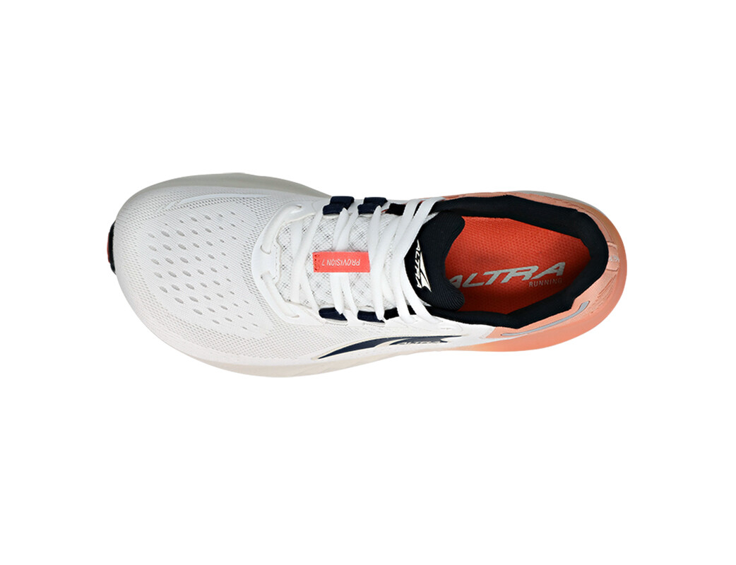 White / Black / Orange Altra Provision 7 Women's Road Running Shoes | 1708-RLVNX