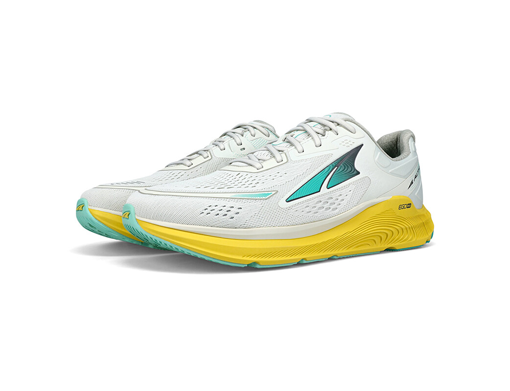 White / Blue / Yellow Altra Paradigm 6 Men's Road Running Shoes | 8531-CADYR