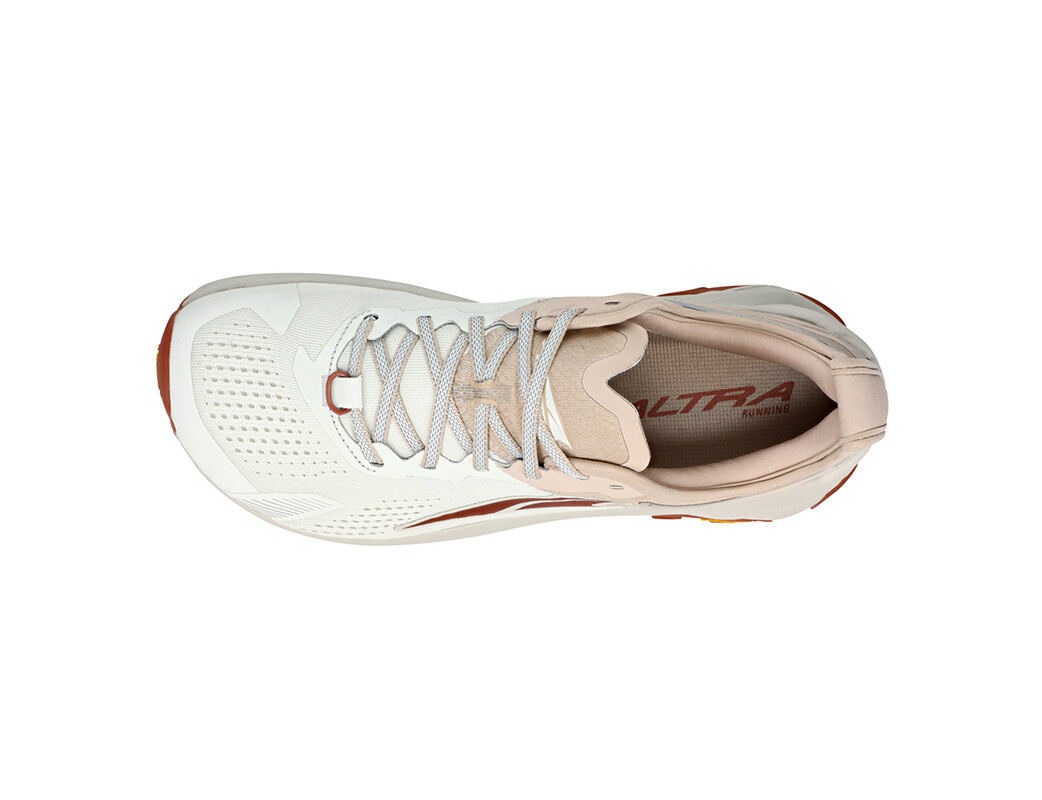 White / Brown Altra Olympus 5 Men's Trail Running Shoes | 8430-LOHKJ