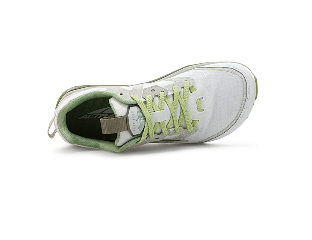 White / Green Altra Lone Peak 6 Women's Trail Running Shoes | 8714-LXFVA