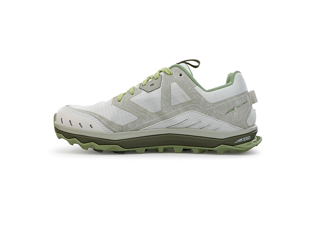 White / Green Altra Lone Peak 6 Women's Trail Running Shoes | 8714-LXFVA