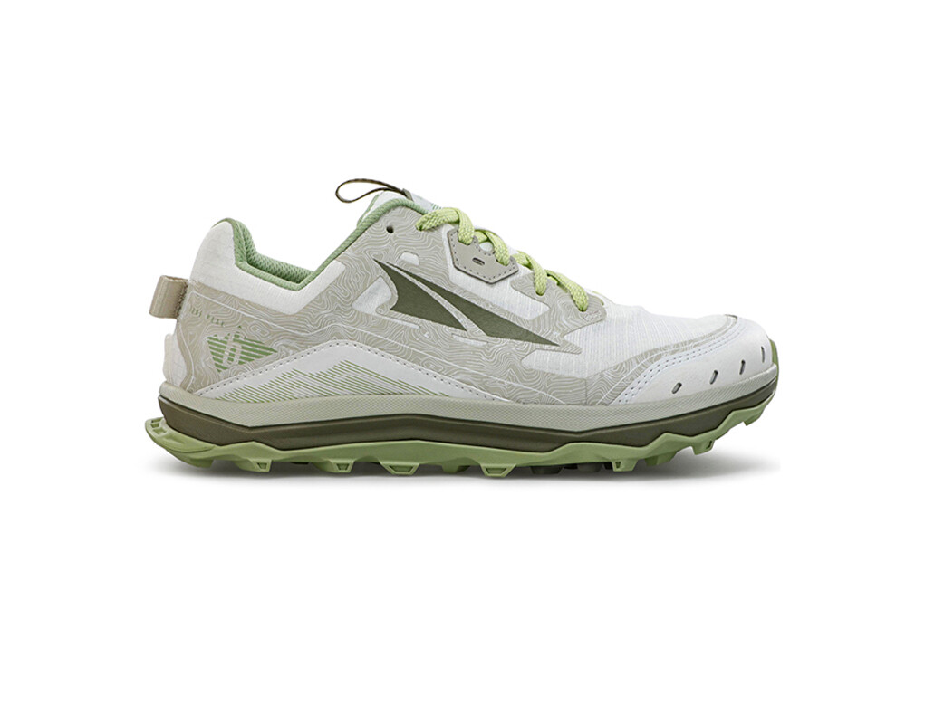 White / Green Altra Lone Peak 6 Women\'s Trail Running Shoes | 8714-LXFVA