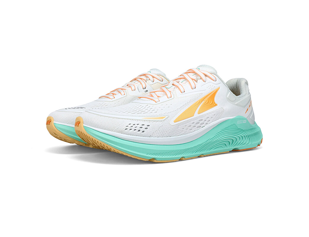 White / Green / Orange Altra Paradigm 6 Women's Road Running Shoes | 9748-WFVZC