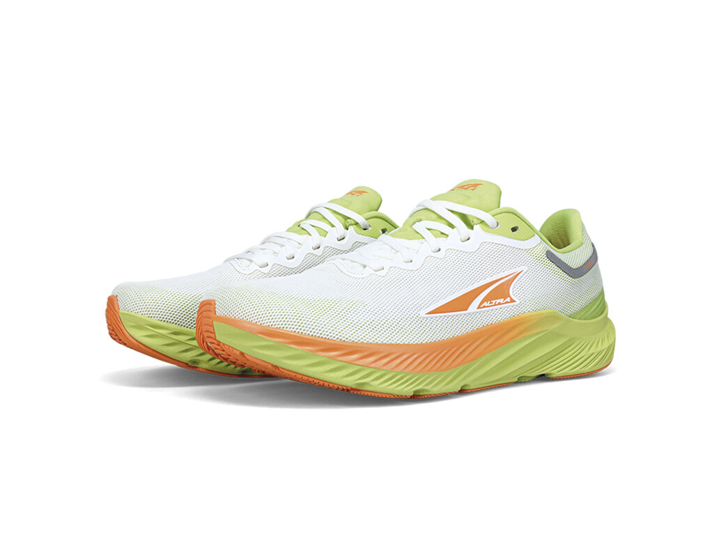 White / Green / Orange Altra Rivera 3 Women's Road Running Shoes | 7823-ROQBZ