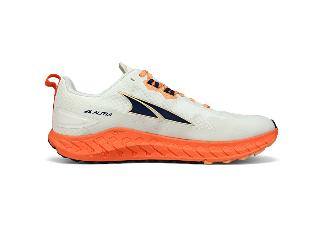 White / Orange / Black Altra Outroad Men's Trail Running Shoes | 2860-OVIWA